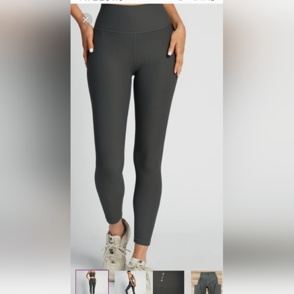 Wilo Ribbed High Rise Leggings Size S With Side Pockets